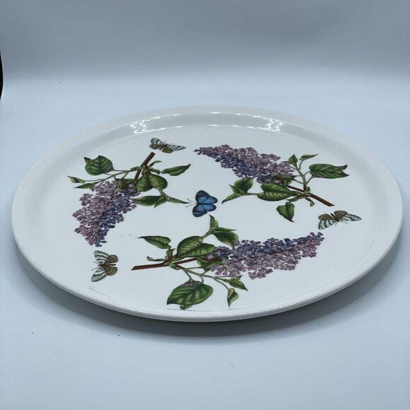 Portmeirion Lilacs Fire & Ice Botanic Garden 12" Round Serving Platter England - Picture 3 of 9